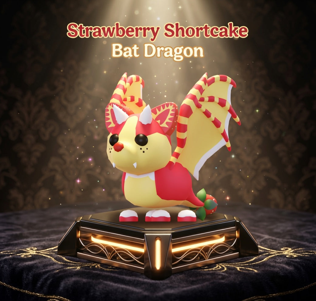 Strawberry Shortcake Bat Dragon – Fast Delivery (Roblox Adopt Me)